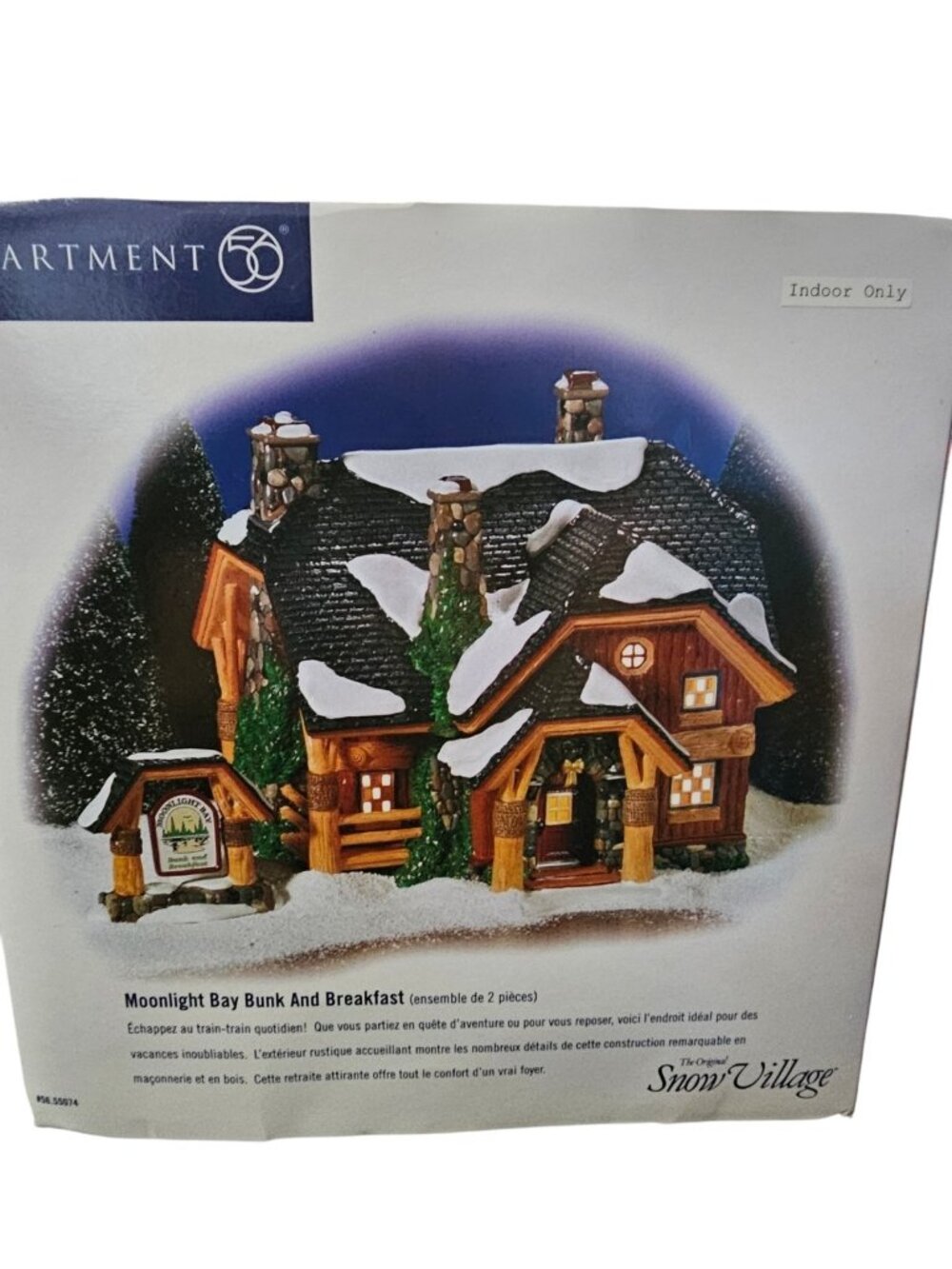 DEPT 56 SNOW Village MOONLIGHT BAY BUNK AND BREAKFAST